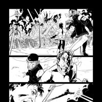 IRON MAN VS. WHIPLASH #1 black and white preview art by Philippe Briones