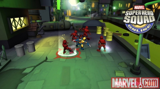Screenshot of Wolverine from Super Hero Squad Online