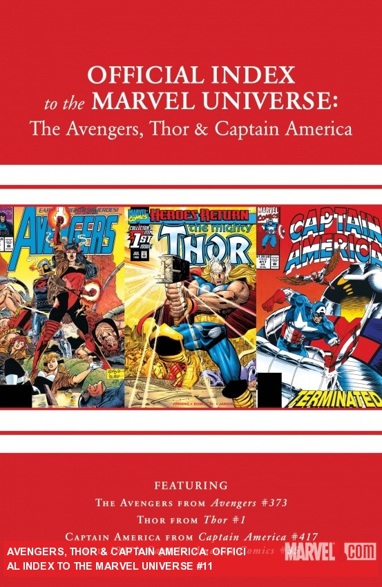 Avengers, Thor & Captain America: Official Index to the Marvel Universe (2010) #11