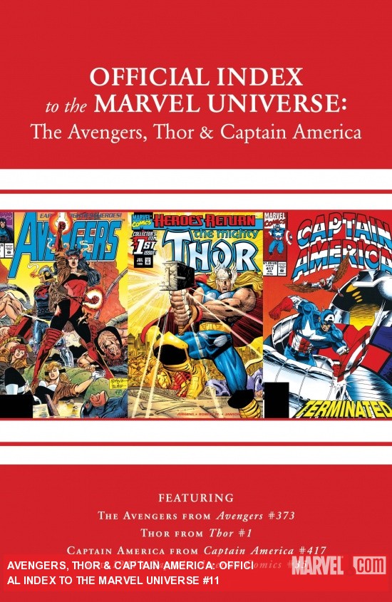 Avengers, Thor & Captain America: Official Index to the Marvel Universe #11