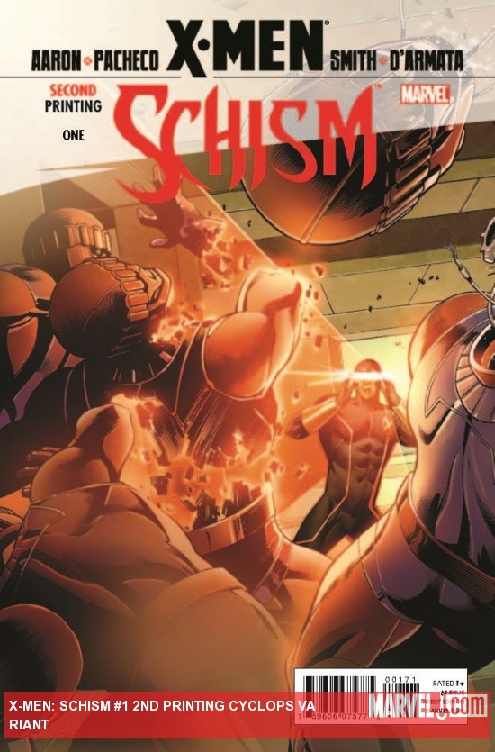  X-Men: Schism (2011) #1, 2nd Printing Cyclops Variant