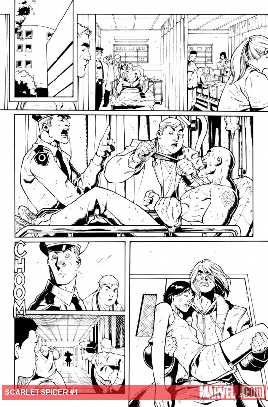 Scarlet Spider #1 inked preview art by Ryan Stegman
