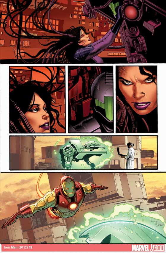 Iron Man (2012) #2 preview art by Greg Land