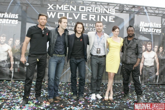 The cast of ''X-Men Origins: Wolverine'' at the movie premiere in Tempe, Ariz.