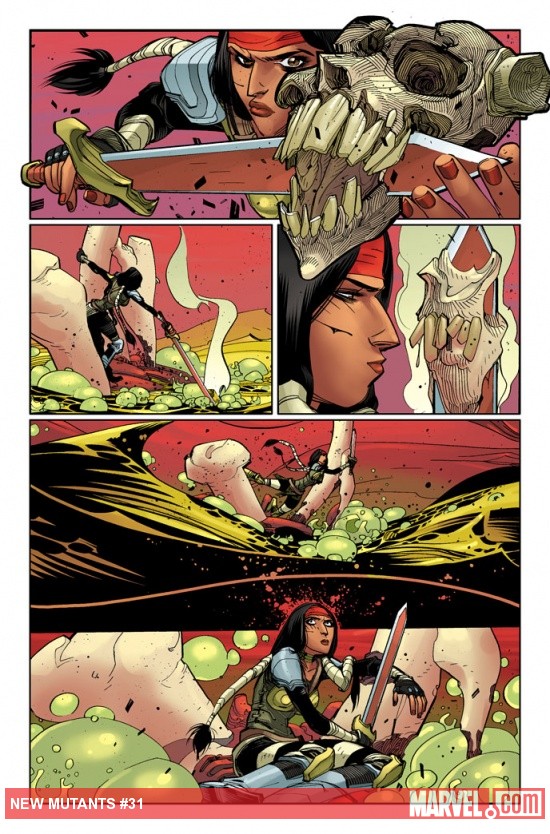 New Mutants (2009) #31 preview art by David Lafuente