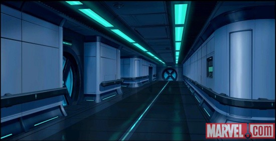 Interior of the Xavier Institute's underground from the X-Men anime
