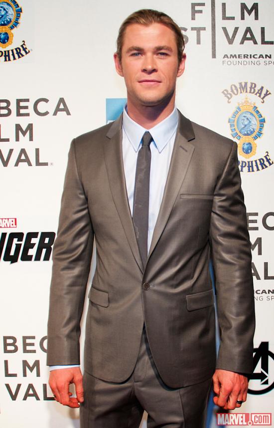 Chris Hemsworth at the Tribeca Film Festival screening of Marvel's The Avengers