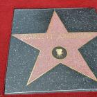 Scarlett Johansson receiving her star on the Hollywood Walk of Fame