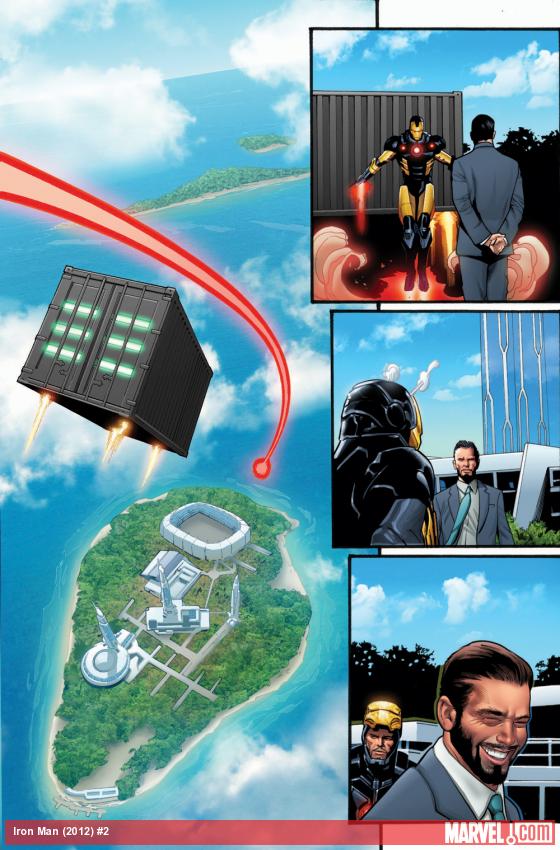 Iron Man (2012) #2 preview art by Greg Land