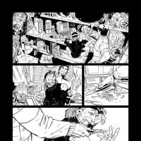 IRON MAN VS. WHIPLASH #1 black and white preview art by Philippe Briones