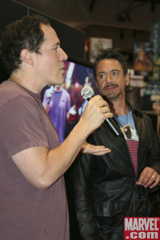 Jon Favreau and Robert Downey Jr.