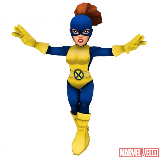 Jean Grey character render from Super Hero Squad Online