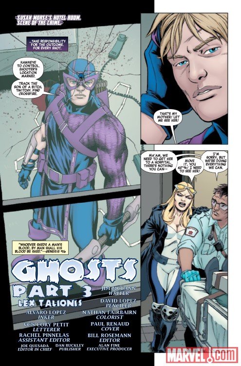 HAWKEYE & MOCKINGBIRD #3 preview art by David Lopez