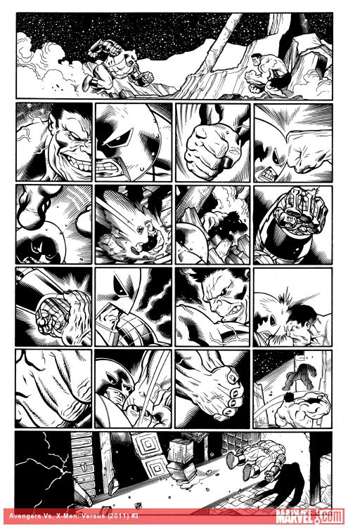 AvX: VS #3 inked preview art by Ed McGuinness