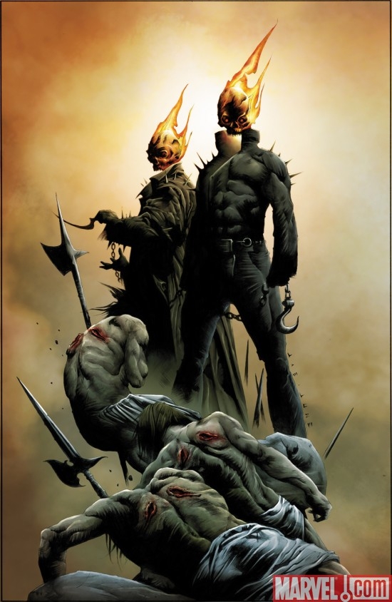 Ghost Riders: Heaven's On Fire #1 cover by Jae Lee