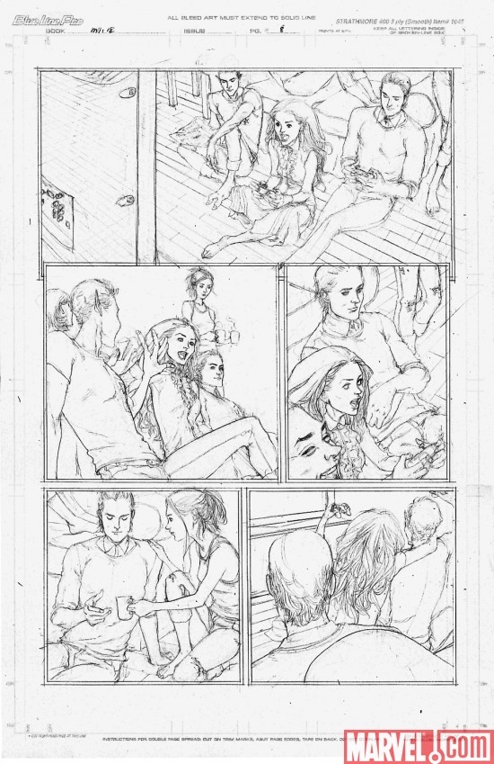 CAPTAIN BRITAIN AND MI13 ANNUAL #1 pencil art by Michael Collins