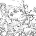 ULTIMATES 3 HEROES BLACK AND WHITE PANORAMA #0