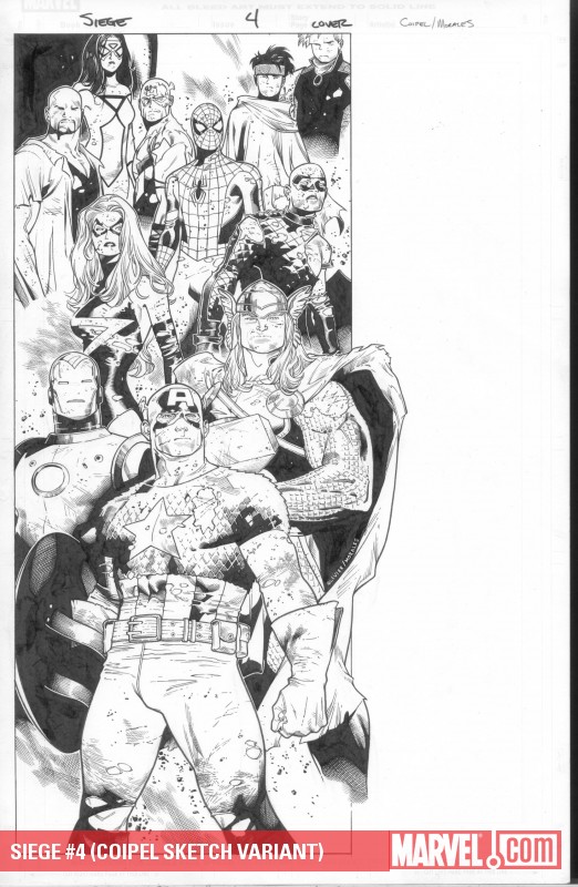 Siege (2009) #4 (COIPEL SKETCH VARIANT)