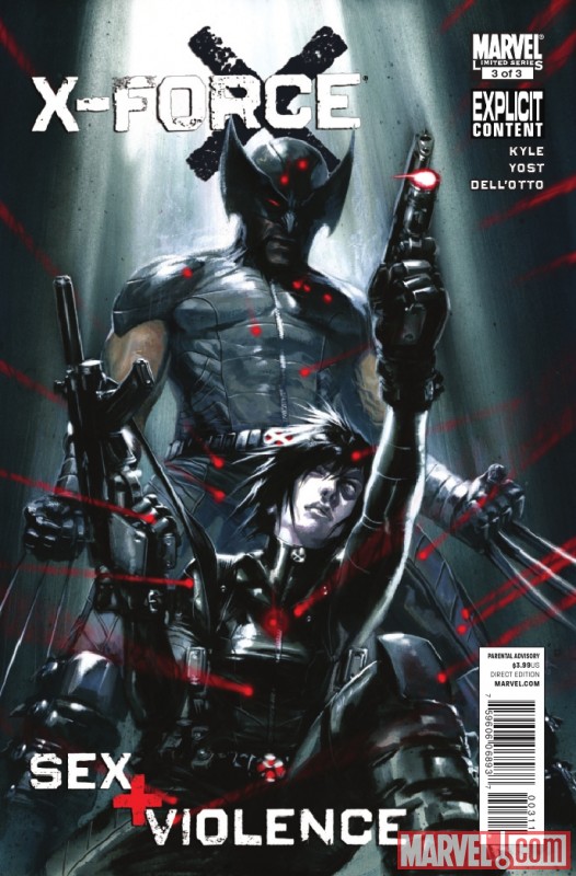 X-FORCE: SEX AND VIOLENCE #3 cover art by Gabriele Dell'Otto