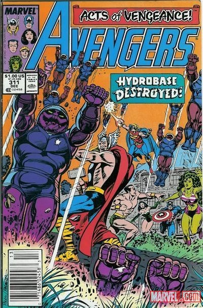 Avengers #311 cover by Paul Ryan
