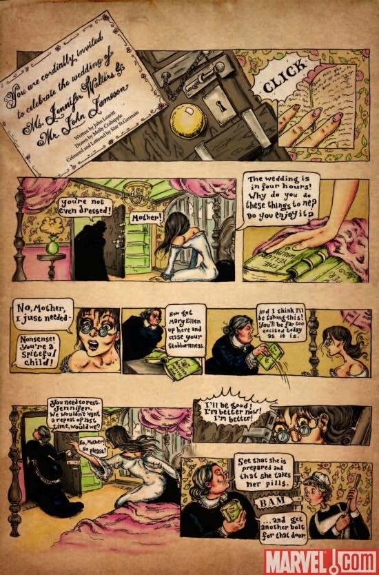 A page from John Leavitt and Molly Crabapples contribution to STRANGE TALES #1