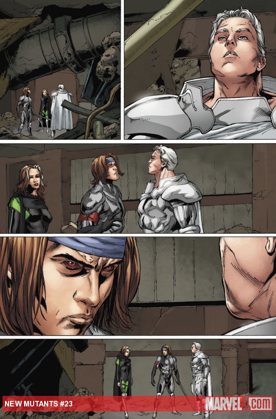 New Mutants (2009) #23 preview art by Steve Kurth