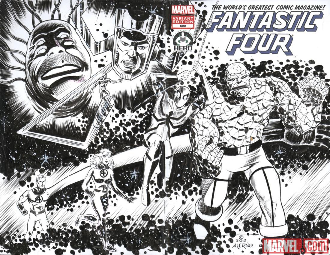 Fantastic Four #600 Hero Initiative variant cover by Gerry Acerno