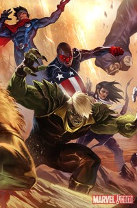 Image Featuring Hulkling, Patriot, Wiccan, Young Avengers