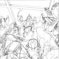 HAWKEYE & MOCKINGBIRD #4 pencil art by David Lopez 4