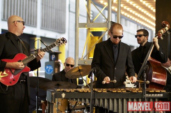 A band at the 'X-Men: First Class' red carpet event in NYC