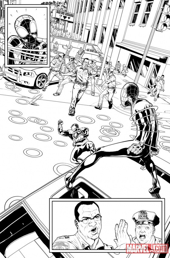 Ultimate Comics Spider-Man (2011) #9 preview inks by David Marquez