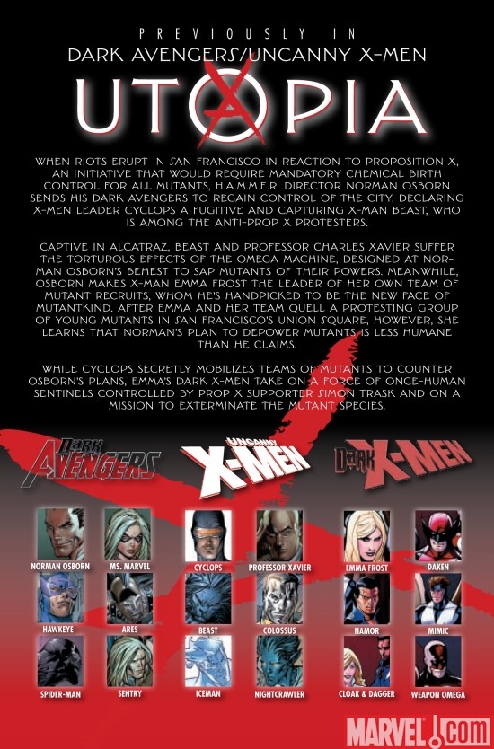 DARK AVENGERS #8, intro page