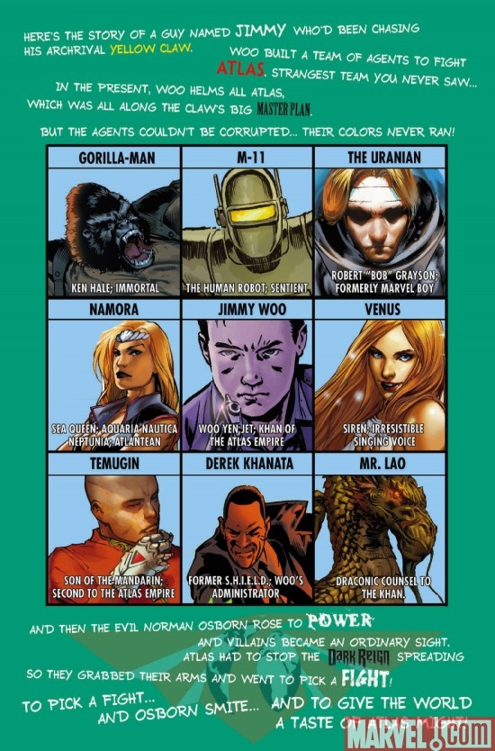 AGENTS OF ATLAS #8, intro page
