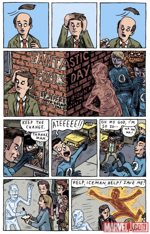 A page from Jeffrey Brown's story in STRANGE TALES #3