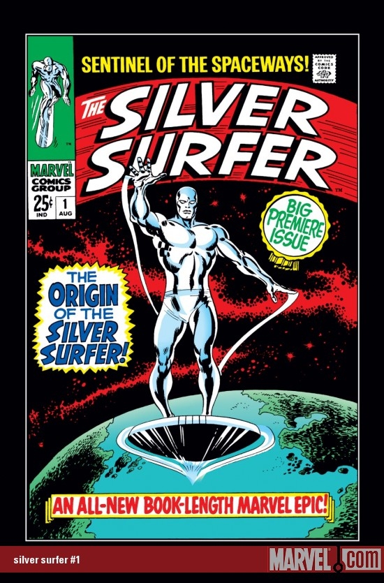 silver surfer four series comic book cover