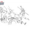 Hawkeye's model sheet from Marvel's Avengers Assemble