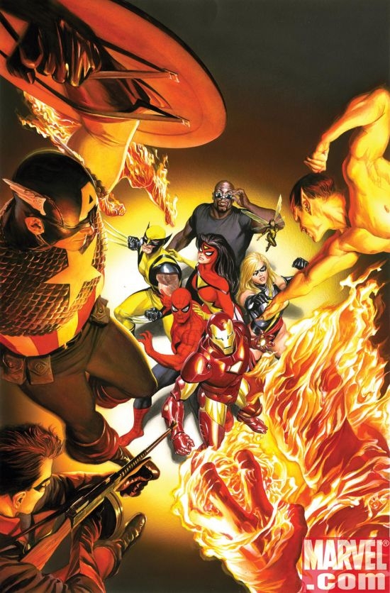AVENGERS/INVADERS #1 cover by Alex Ross