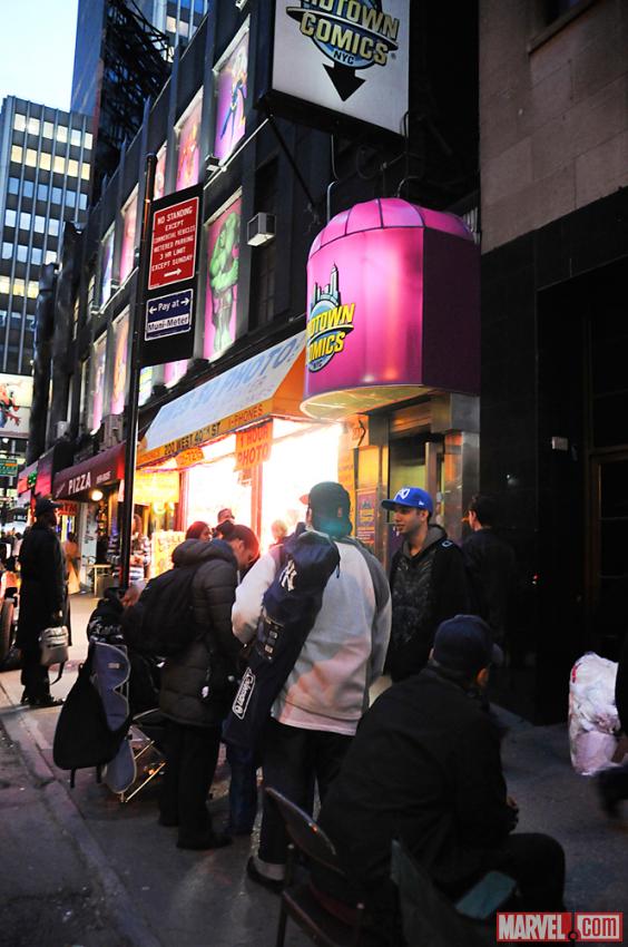 AvX Fans Line Up Outside Midtown Comics