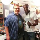 Actor Michael K. Williams with Marvel editor Jordan White