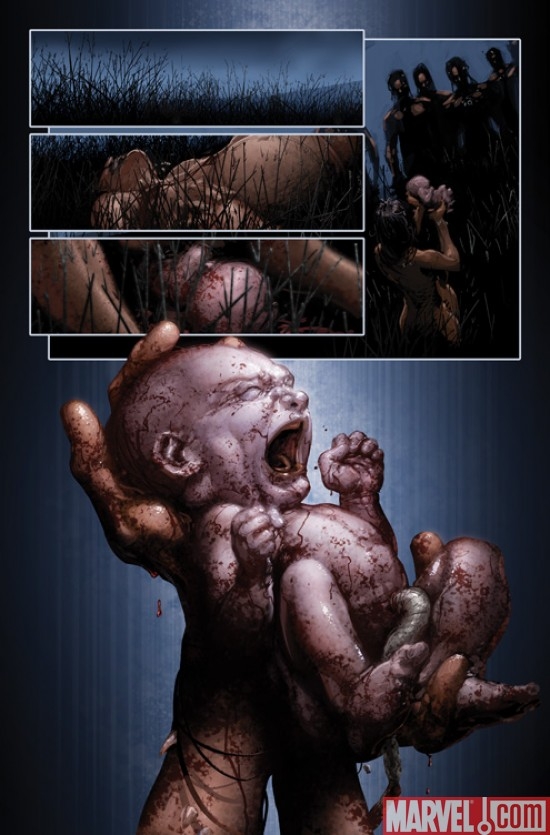 X NECROSHA one-shot preview art by Clayton Crain