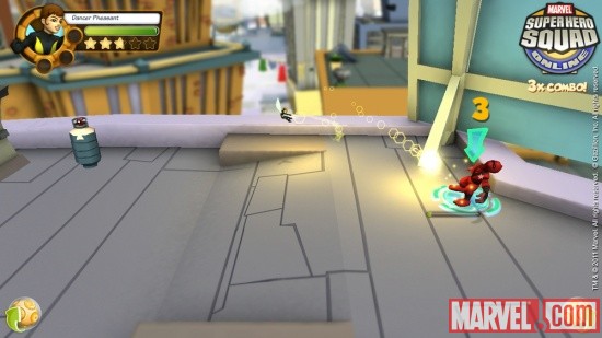 Screenshot of the Wasp from Super Hero Squad Online