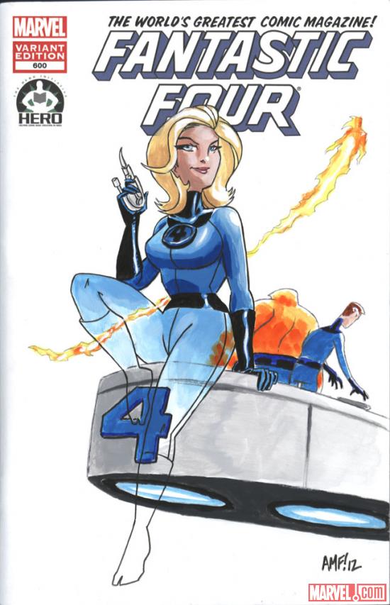 Fantastic Four #600 Hero Initiative variant cover by Tony Fleeces