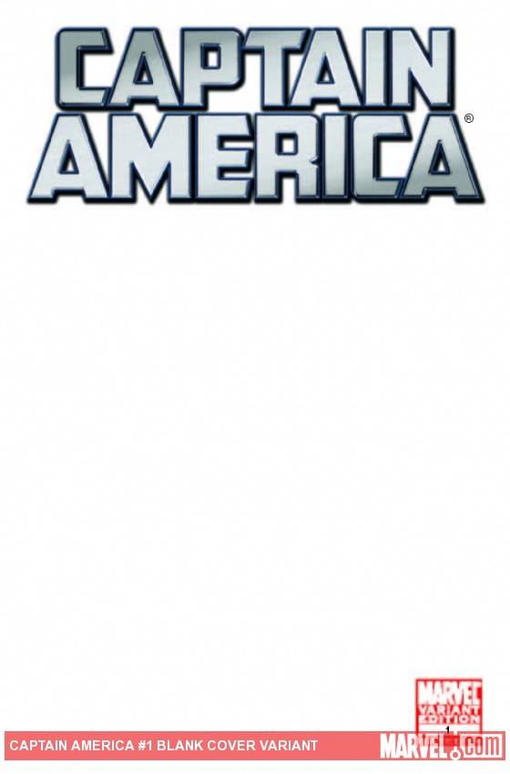 Captain America (2011) #1 (Blank Cover Variant)