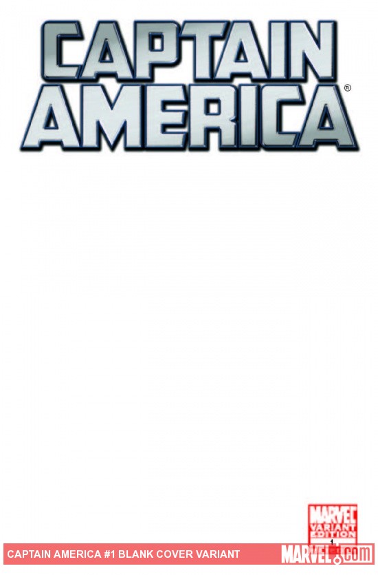 Captain America (2011) #1, Blank Cover Variant
