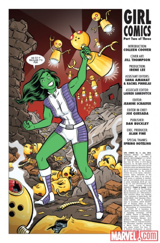 GIRL COMICS #2 preview art by Colleen Coover
