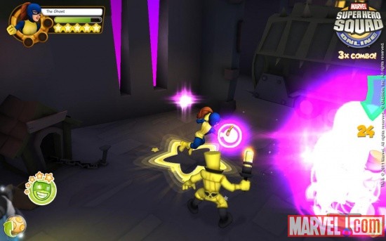 Screenshot of Jean Grey from Super Hero Squad Online