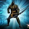 Alternate Hawkeye skin from the Weapon Expert DLC pack for Ultimate Marvel vs. Capcom 3