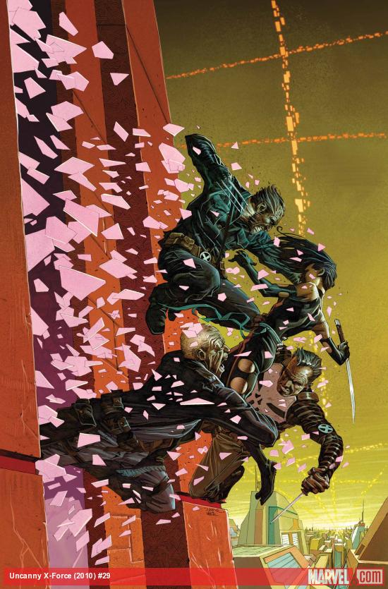 Uncanny X-Force #29 cover by Jerome Opena