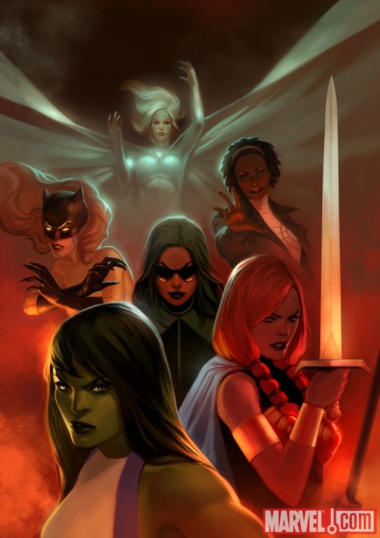 Image Featuring Hellcat (Patsy Walker), Monica Rambeau, Agent Brand, Emma Frost, She-Hulk (Jennifer Walters)