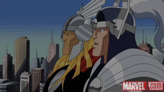Screenshot of Thor and Balder from The Avengers: Earth's Mightiest Heroes!